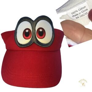 Nintendo Super Mario Odyssey‎ Cappy Visor Cap Red Eyes Official Exclusive Rare
